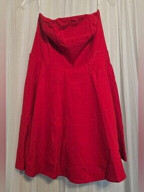 Lulu's Vibrant Red Strapless Mini Dress